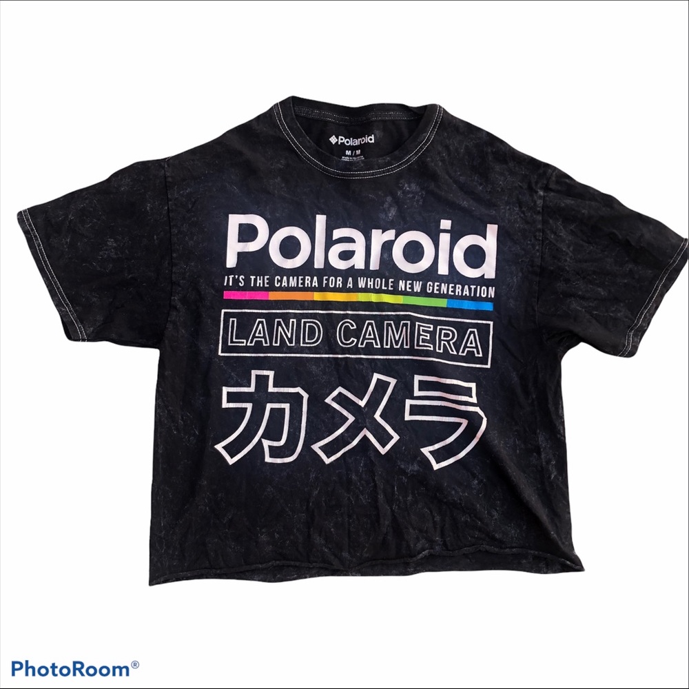 Poloroid camera tee shirt